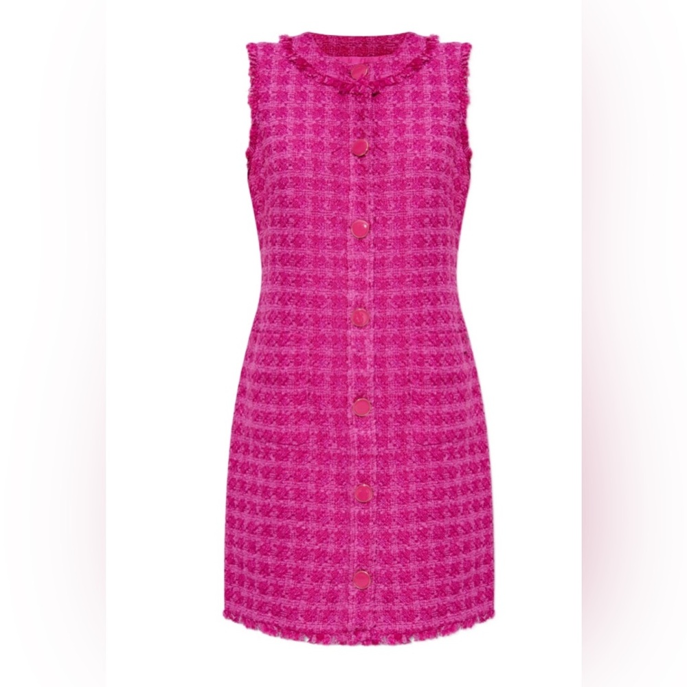 kate spade hot pink cadillac tweed dress NEW - women’s size 2